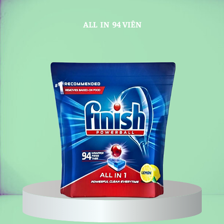 Hộp Viên Rửa bát Finish 90 V All In 1 Tổng Hợp Nhiều Thành Phần