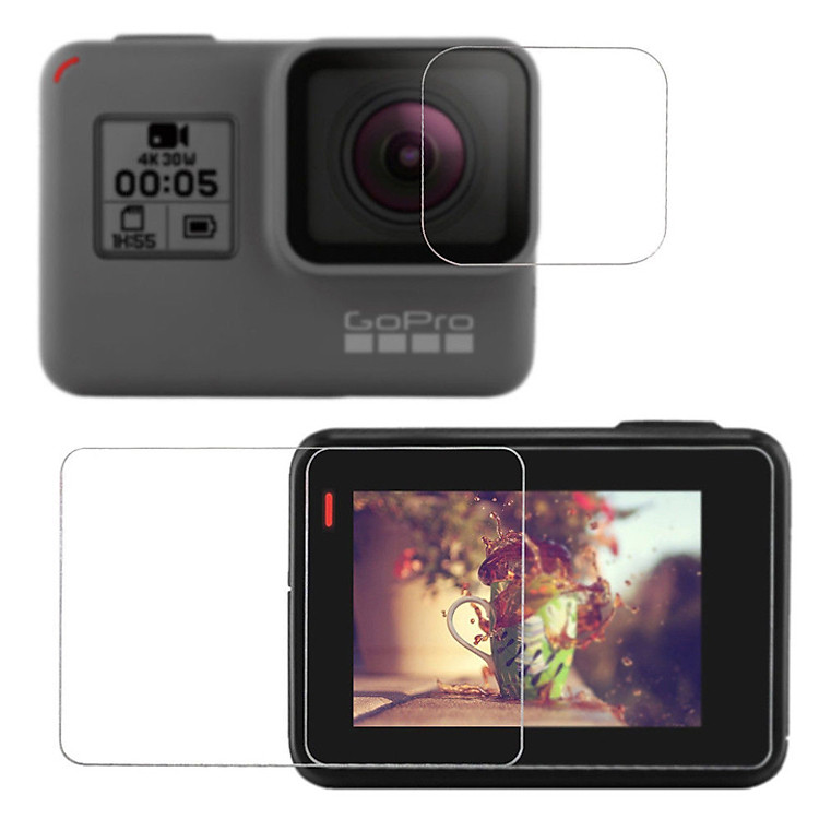 Kính cường lực GoPro Hero 5 6 Black Camera trước và sau - KingMa Hàng chính hãng