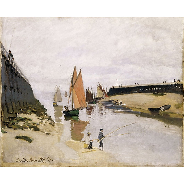 Tranh in giấy dó – Tranh phong cảnh Claude Monet in trên giấy dó thủ công – Bộ tranh Ấn Tượng trên giấy dó