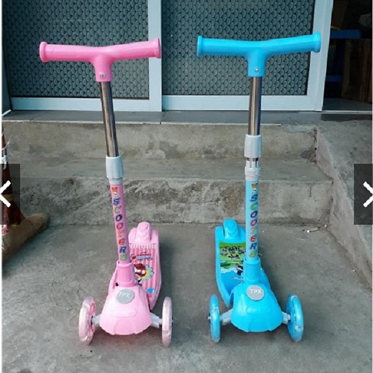 Xe trượt Scooter mẫu mới 2019 (hàng Cao cấp có giảm xóc + phanh chân)- màu cho bé gái