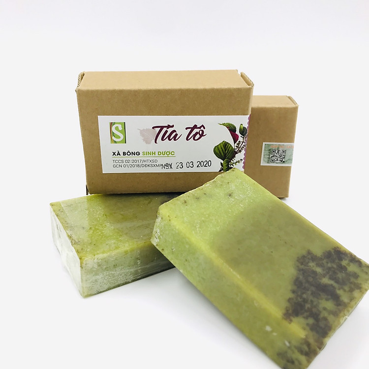 Xà bông Sinh Dược - Tía Tô (100 gram) - Xà bông thảo dược