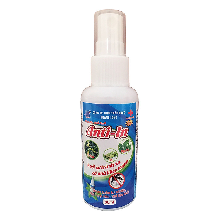 Chai Xịt Tinh Dầu Đuổi Muỗi Anti-In (60ml)