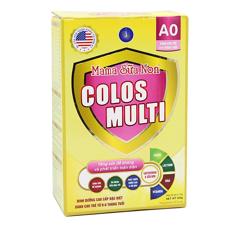 Mama Sữa Non Colos Multi A0 (1 Hộp 352g). Sản phẩm giúp trẻ Tăng Sức Đề Kháng Phát Triển Toàn Diện. Hàng Chính Hãng