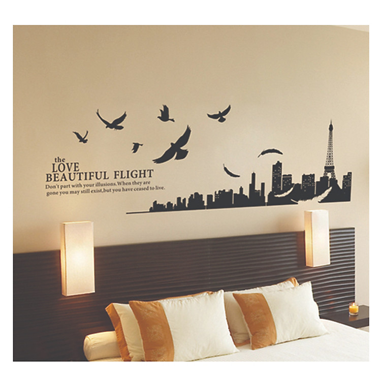 Decal Dán Tường Thành Phố Đêm 3 PK487 (70 x 180 cm)