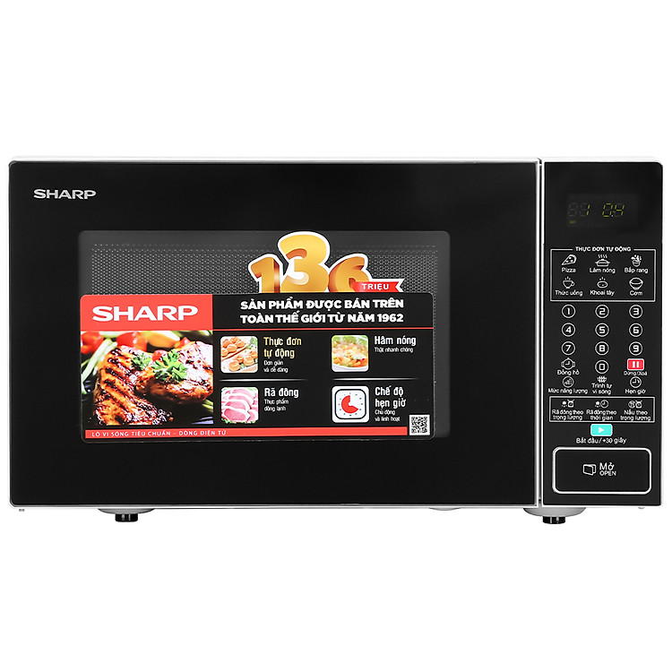 Lò vi sóng 23L Sharp R-370VN-S - Hàng chính hãng (chỉ giao HCM)