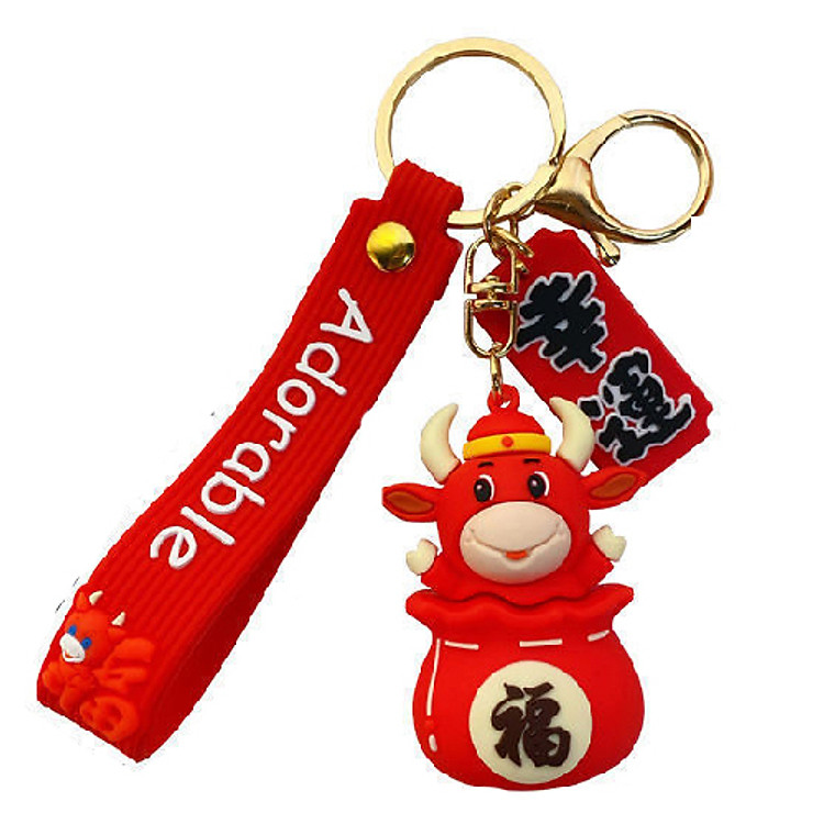 Móc Chìa Khóa Trâu Phát Tài Tân Sửu LDK- Hàng Chính Hãng