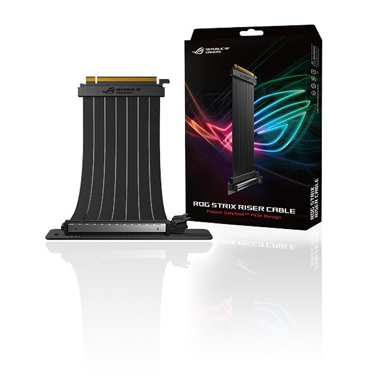 Cáp nối dài VGA ASUS ROG Strix Riser Cable 240 mm PCI-E 3.0 x 16 - Hàng Chính Hãng