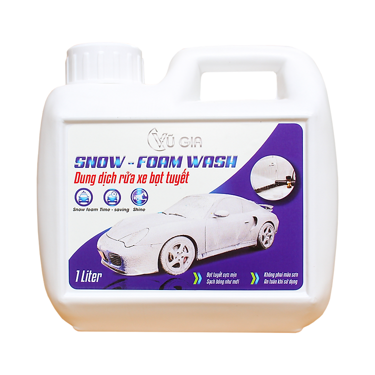 Nước rửa xe bọt tuyết UNITECH (Can 1 lít) | Siêu đậm đặc, pH trung tính chống phai màu sơn xe tuyệt đối, hương thơm dễ chịu