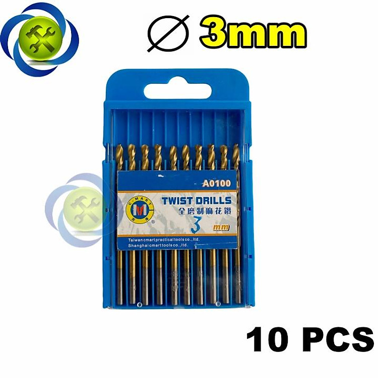 Mũi khoan sắt 3mm C-Mart A0100-3 (10 mũi/hộp)