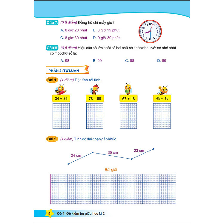 Đề Kiểm Tra Toán 2 - Kết Nối Tri Thức Với Cuộc Sống - Học Kì 2 - Ảnh 3