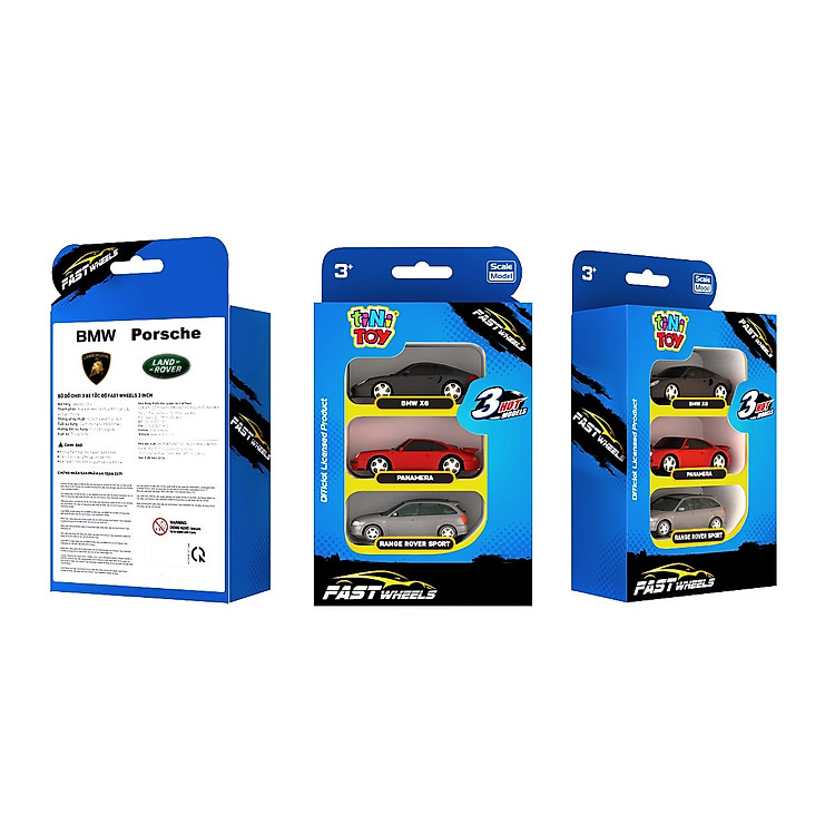 Bộ đồ chơi 3 xe tốc độ FastWheels 3 Inch