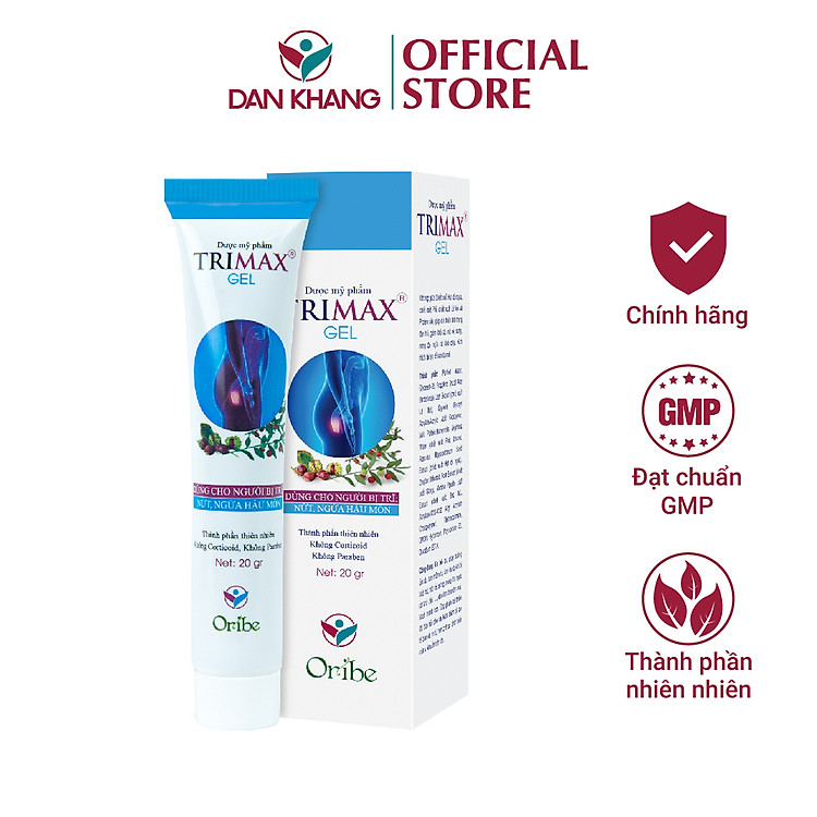 Gel Bôi Trĩ Giúp Co Búi Trĩ, Giảm Sưng Đỏ Và Ngứa Rát Hậu Môn Do Trĩ Trimax Tuýp 20g