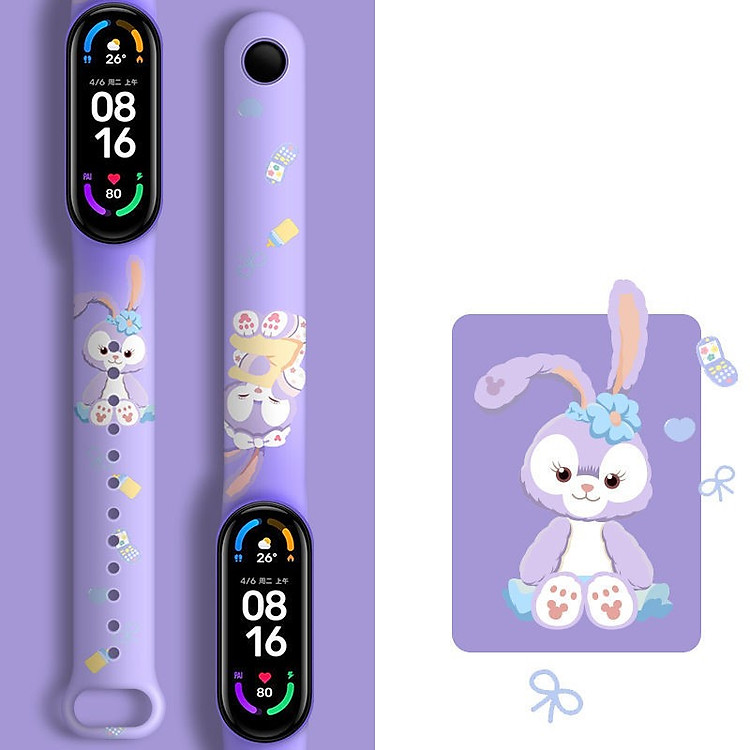 Dây Đeo Thay Thế Dành Cho Vòng Đeo Tay Thông Minh Xiaomi MiBand 5/ Miband 6 Cartoon - Hàng chính hãng
