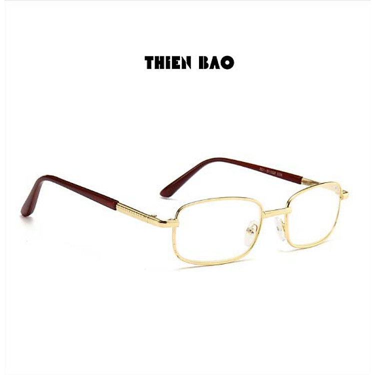 Kính lão thị, viễn thị toàn viền, kim loại NAM NỮ VÀNG GOLD PUMA02 tròng phản quang chống mỏi chuẩn độ cao cấp