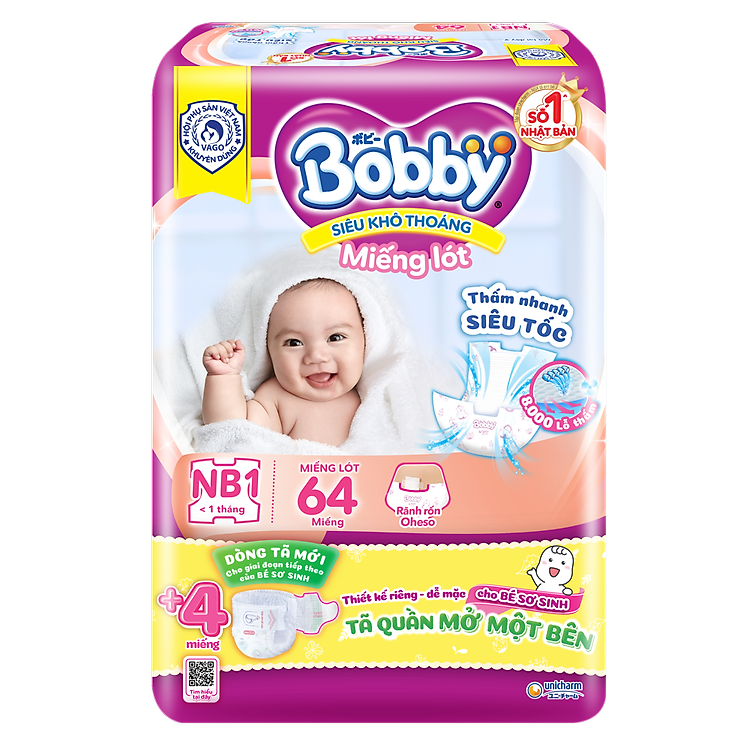 Miếng lót sơ sinh Bobby - Tặng tã NB Chính hãng Tiết kiệm - Hình ảnh 5