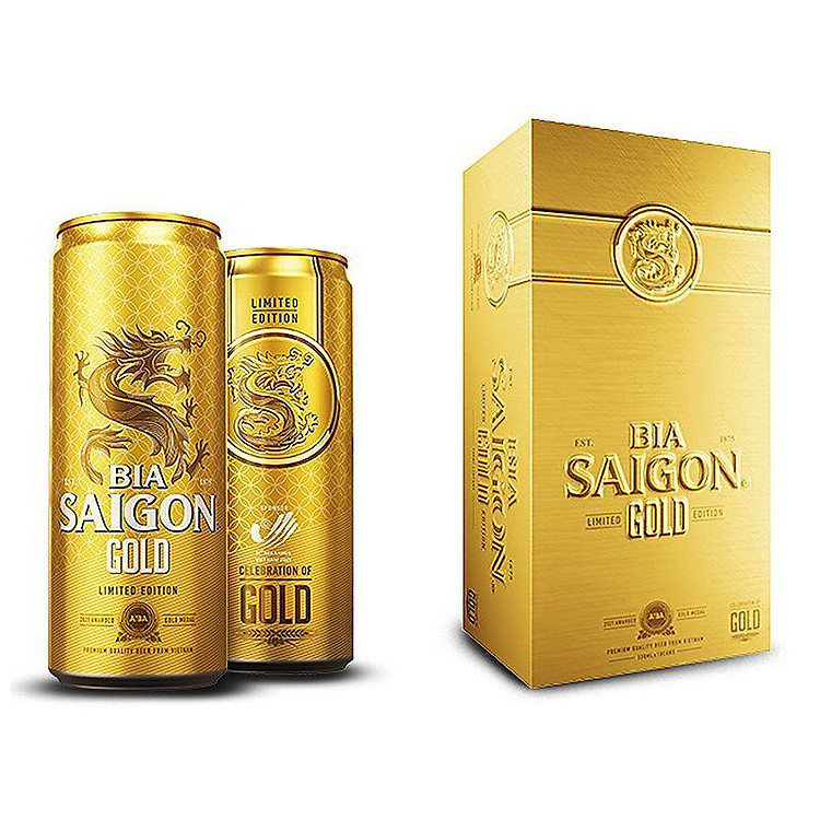 Thùng 24 Lon Bia Sài Gòn Gold 330ml/Lon - 58935012443361