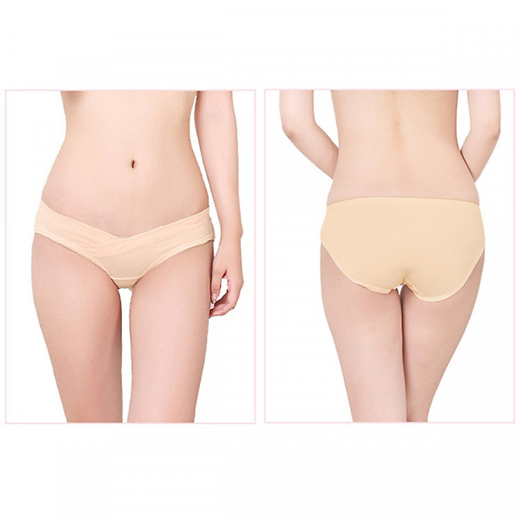 Combo 3 Quần Lót Bà Bầu Cạp Chéo Cotton Siêu Thoải Mái cao cấp Màu Ngẫu Nhiên