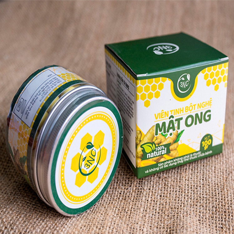Viên Tinh Bột Nghệ - Mật Ong 3NC Hũ (100g)