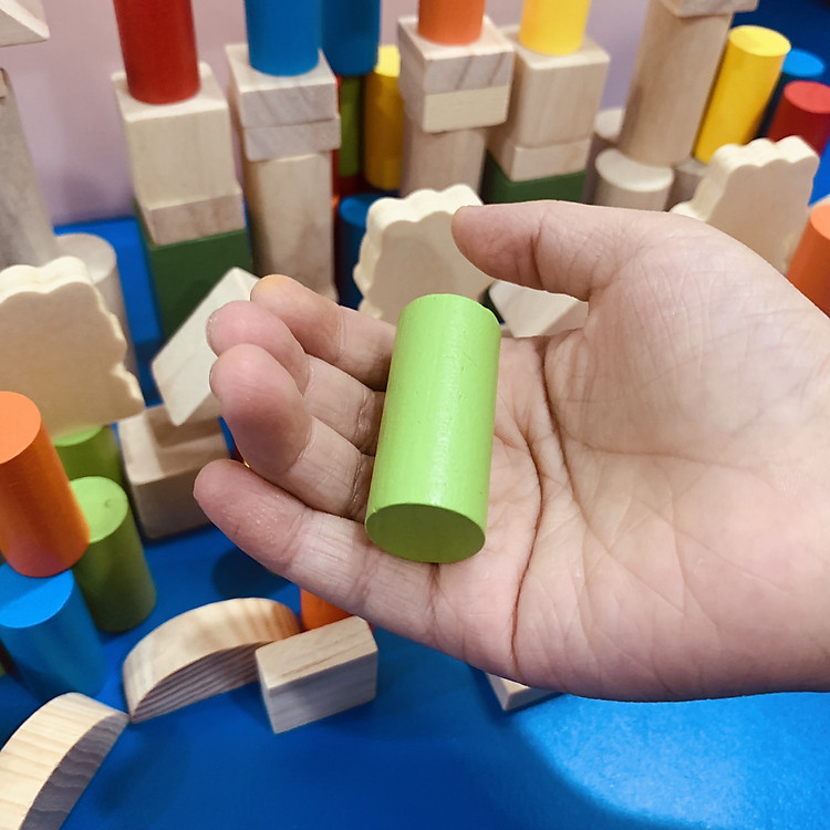 Bộ Đồ Chơi Xếp Hình Gỗ 100 chi tiết Chính hãng Tiết kiệm - Hình ảnh 4