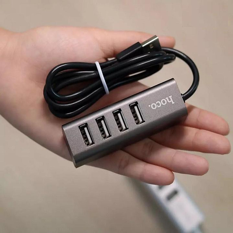 Hub USB 4 Cổng HOCO HB1 Dây Dài 80cm - Hàng Nhập Khẩu