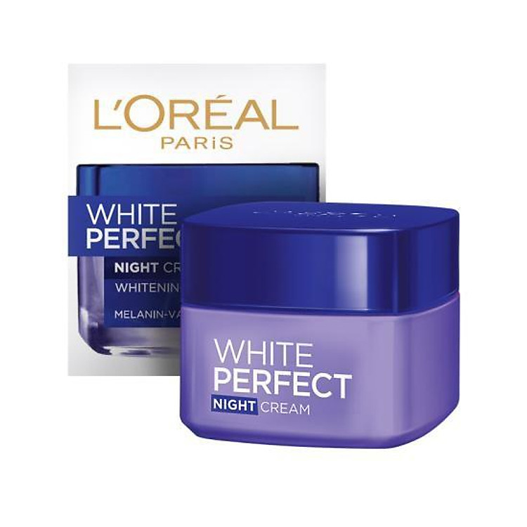 Kem dưỡng da trắng mượt đều màu ban đêm L'Oreal Paris White Perfect (50ml)