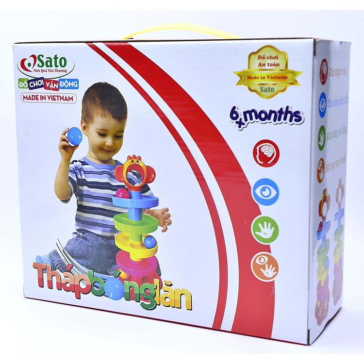 Tháp Thả Bóng Đồ Chơi Sơ Sinh Chính hãng Ưu đãi - Hình ảnh 5