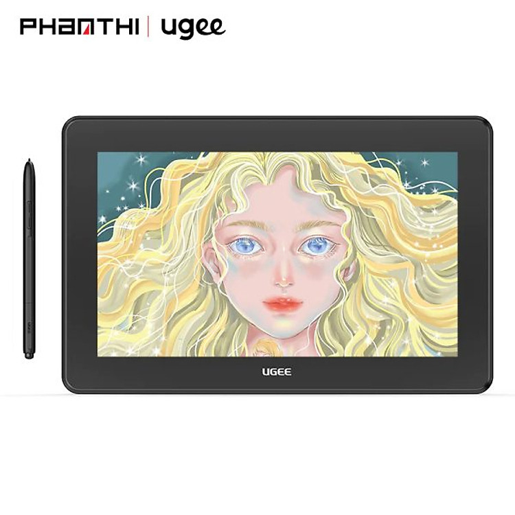 Bảng Vẽ Màn Hình Ugee U1600 IPS 127% sRGB Android Cảm Ứng Nghiêng - Hàng Chính Hãng