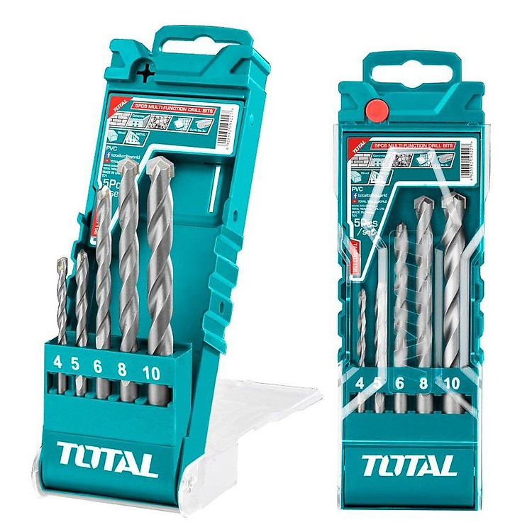 BỘ MŨI KHOAN ĐA NĂNG 5 CHI TIẾT 4-10MM TOTAL TACSD7156