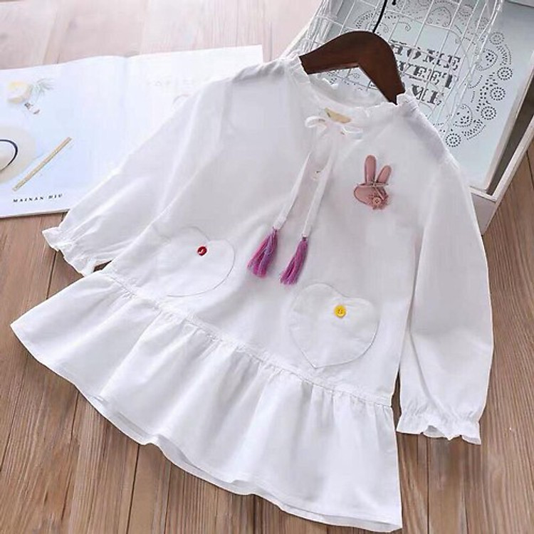 Áo sơ mi bé gái, áo thu đông 2019 cho bé gái