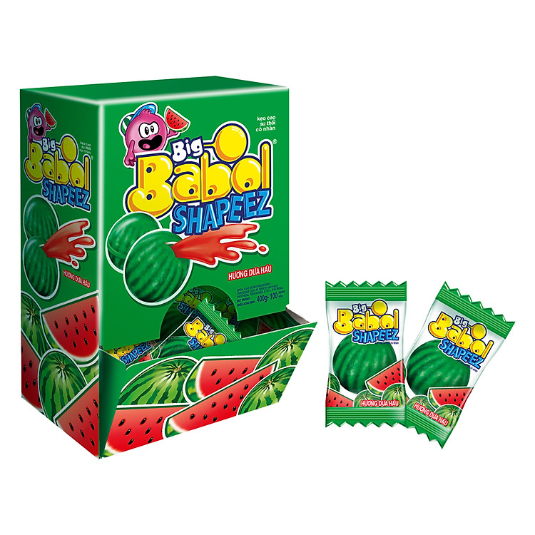 Kẹo Sing Gum Big Babol Shapeez Có Nhân Hương Dưa Hấu (50 Viên)