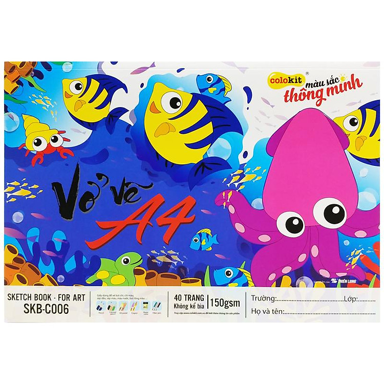 Vở Vẽ A4 40 Trang 150gsm Colokit SKB-C006 - Ảnh 2