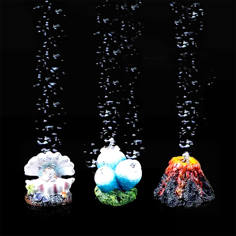 Mô hình san hô núi lửa vỏ ngọc trai trang trí tiểu cảnh bể cá phụ kiện bể cá lũa bể cá thủy sinh trang trí nhà cửa