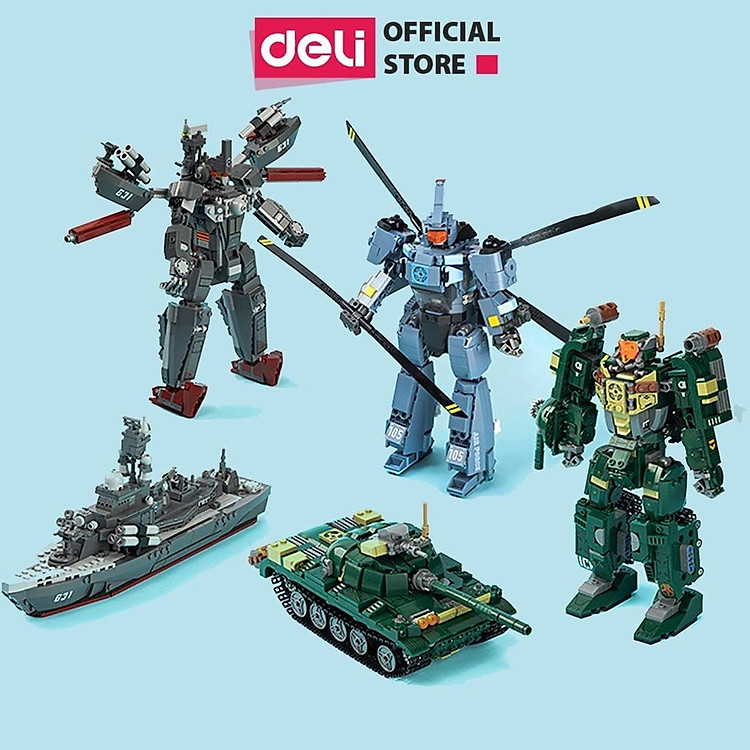Mua tại Tiki: Mua Bộ Đồ Chơi Lắp Ghép Robot Deli Chính hãng Giá rẻ