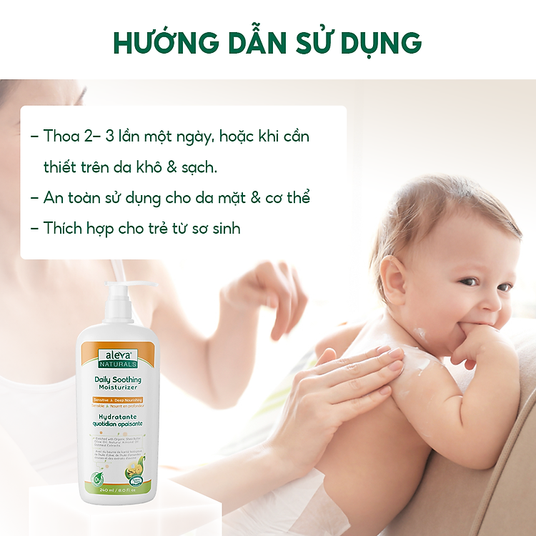 Sữa dưỡng thể mịn da cho bé Aleva Chính hãng Ưu đãi - Hình ảnh 5