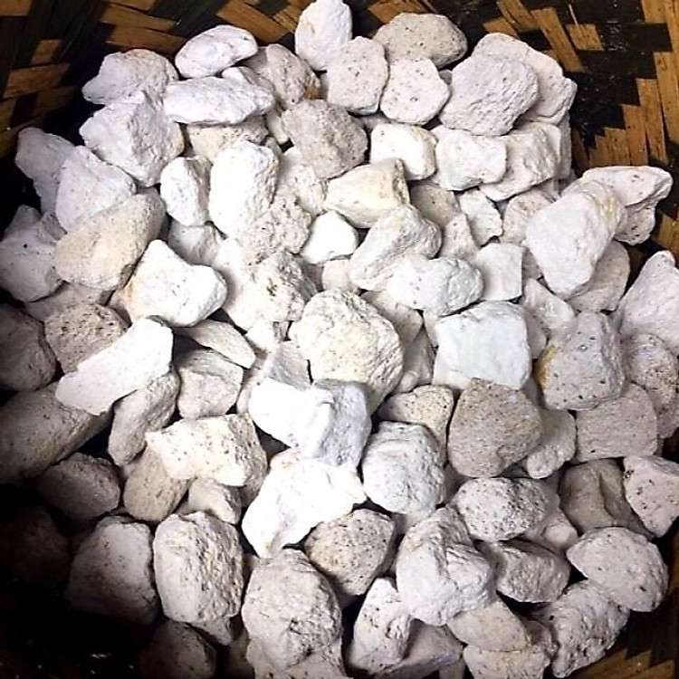 1Kg đá lông vũ 1-2cm -Đá bọt Nham thạch trắng Pumice, phụ kiện aquaponics