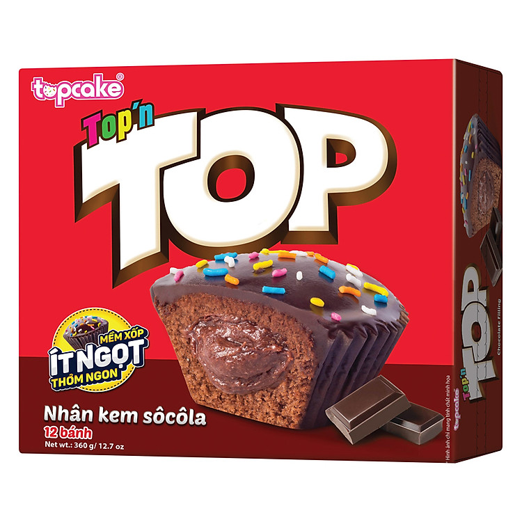 Bánh TOPCAKE Top'n top - Socola (Hộp 360g)