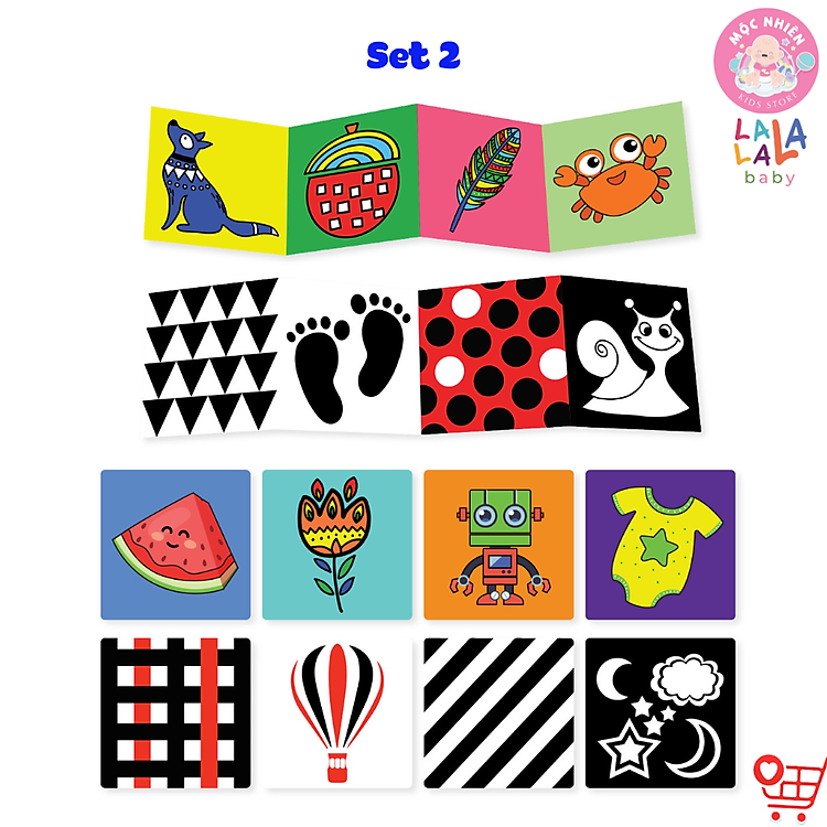 Bộ thẻ kích thích thị giác Lalala Baby Chính hãng Ưu đãi - Hình ảnh 4
