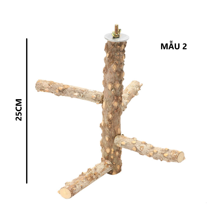 1 CẦU ĐỨNG TREO LỒNG CHIM (BẰNG GỖ GẠO SIÊU CỨNG) DÀNH CHO CHIM, VẸT ĐẬU