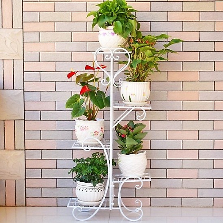 COMBO Kệ Sắt Để Chậu Hoa Cây Cảnh Trang Trí 5 Tầng + Xẻng Làm Vườn - TẶNG 100 HẠT GIỐNG HOA MƯỜI GIỜ