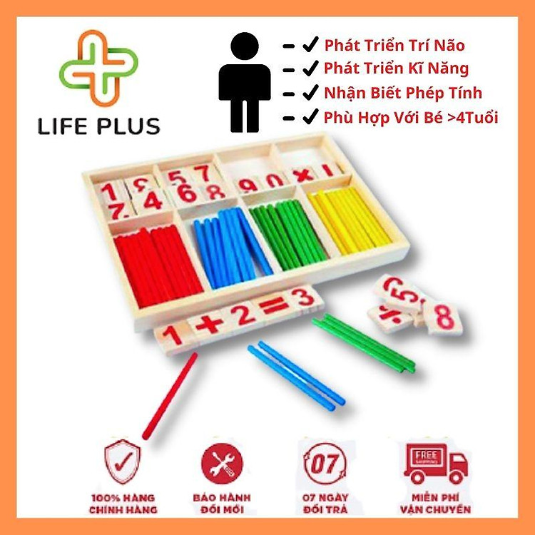 Mua tại Lazada: Bộ Đồ Chơi Gỗ Hộp Que Tính An Toàn Chính hãng Ưu đãi