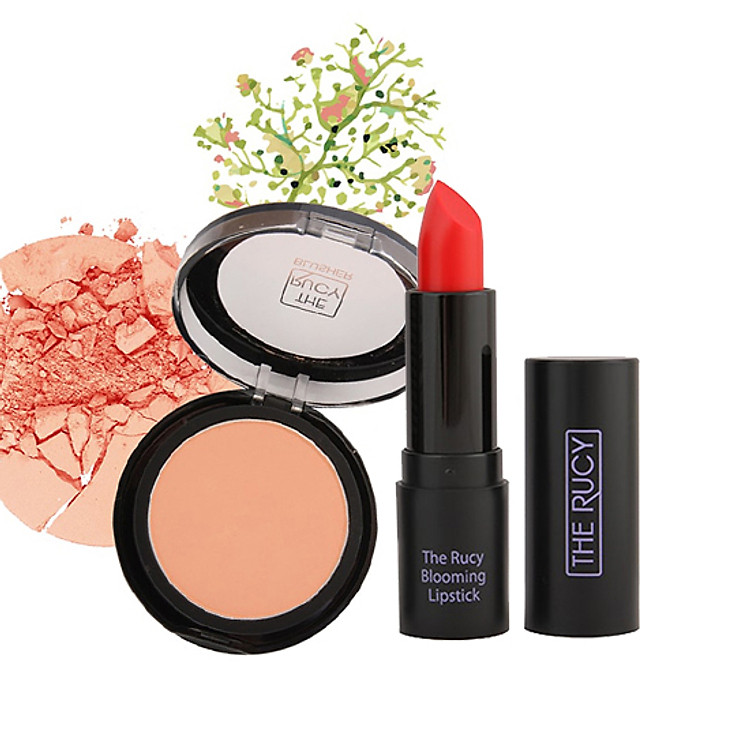 Bộ Trang Điểm The Rucy (Phấn Má Hồng #3 & Son lì Blooming #2)