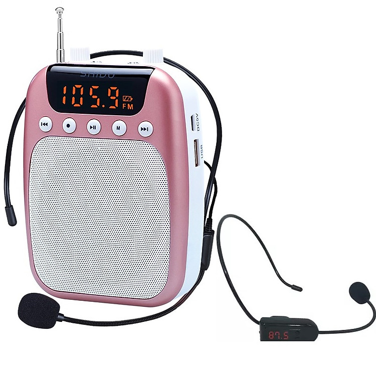 Máy trợ giảng có dây SHIDU SD-S358 AZONE + TẶNG Micro không dây cài đầu tiện lợi