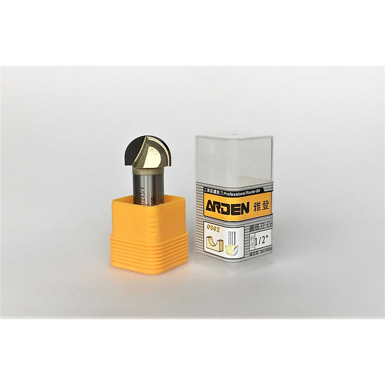 Mũi phay gỗ lõi hộp hãng Arden, (Core Box, R3/8"*1/2"S)