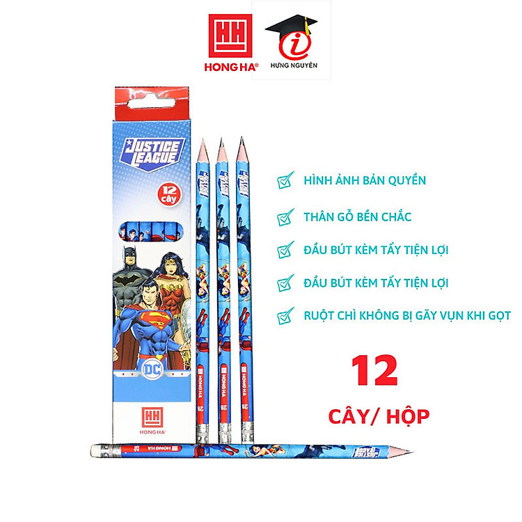 Hộp Bút Chì 2B Hồng Hà (12 chiếc)