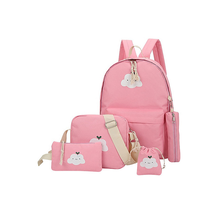 Bộ Balo Nữ Thời Trang 5 Món Họa Tiết Đám Mây Cloudy Botusi - KT14