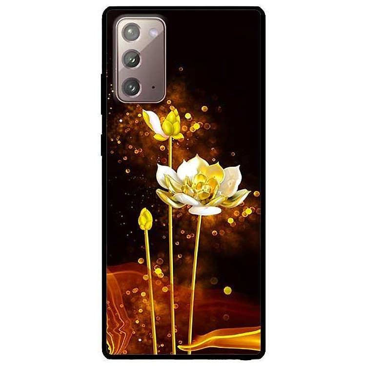Ốp lưng dành cho Samsung Galaxy Note 20 - Note 20 Ultra - mẫu Sen Trắng Vàng 2