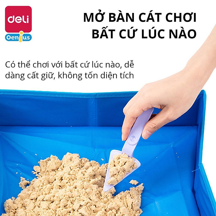 Bộ Đồ Chơi Cát Động Lực Deli 1.5kg Chính hãng Ưu đãi - Hình ảnh 4
