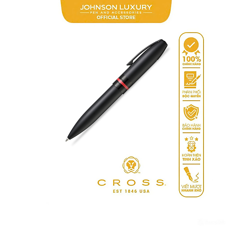 Bút bi khô sheaffer icon nhám viền đen bóng