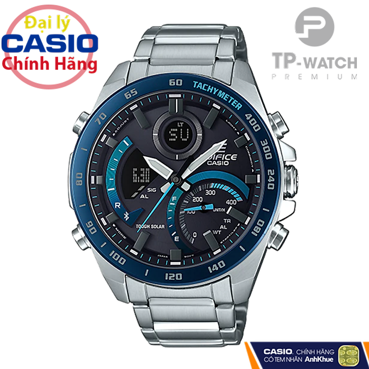 Đồng Hồ Nam Dây Thép Casio Edifice ECB-900DB-1BDR Chính Hãng - Bluetooth - Năng Lượng Mặt Trời - ECB-900DB-1B