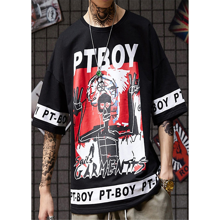 Áo thun tay lỡ,áo thun unisex nam from rộng BAT3